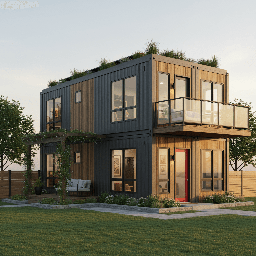 Finished residential container home